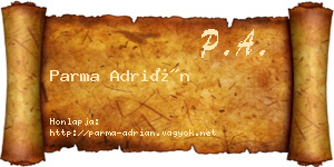 Parma Adrián névjegykártya